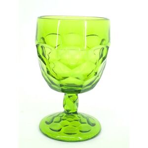 Iced Tea Goblet Georgian Green By Viking Glass Vintage MCM